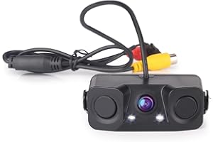 ERISIN 150° AHD 1080P Telecamera per la retromarcia con visione notturna Radar Sensore di parcheggio Impermeabile per autoradio