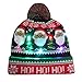 Produktbild UFODB Christmas Caps Herren Damen Unisex Beleuchten Bunte Lichter Weihnachten Cap LED Light-Up Gestrickter Hässlicher Pullover Holiday Xmas Beanie