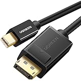 UGREEN Mini Displayport to Displayport Cable, 4K@60Hz Thunderbolt 1/2/Mini DP to DP V1.2 Male to Male Lead, Supports 3D DTS,