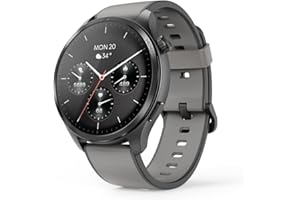 ‎HAMA Hama Smartwatch 9000 (pamięć muzyki, kolorowy wyświetlacz AMOLED 1,43" szkło panda, GPS, funkcja telefonu, wodoszczelny, WhatsApp, asystent głosowy, monitor snu, 110 trybów sportowych, krokomierz)