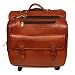 Leather World Tan Genuine Leather Overnight Laptop Luggage Office bags Trolley Bag with 360 Wheels RS.6299.00