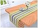 Clasiko Table Runner; 16x72 Inches;Green, Grey & White Stripes; 300 TC Cotton Fabric; Table Top Home Décor; Color Fastness Guarantee RS.595.00