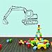 Produktbild Kreative Abnehmbare Vinyl Wandtattoos Kinder Schlafzimmer Kindergarten Dekoration Traktor Bagger Und Bagger Wandaufkleber Ausgangsdekor 58 * 106 cm