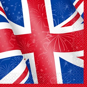 Preisvergleich Produktbild Unique Party Supplies of British Union Jack Servietten, 16 Stück