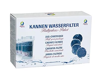AcalaQuell Paquet de 6 mois Cartouches Filtrantes avec filtre anti-calcaire pour filtre à eau Acala Quell One/Swing/Sunny