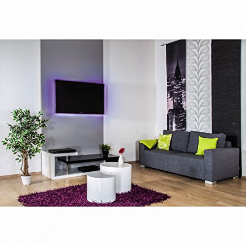 Hama LED Band TV Hintergrundbeleuchtung TV-Relax (USB Anschluss, Fernbedienung, 16 Einzelfarben, Farbwechsel, RGB, 2 x 50 cm, selbstklebend) bunt - 7