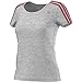 Produktbild adidas Damen Essentials 3-Stripes T-Shirt, Medium Grey Heather/Joy, S