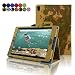 Produktbild Schutzhülle Nexus 9 - ACcover Schutzhülle Google Nexus 9 - Stehendes Premium PU Leder für Google Nexus 9 2014 Version mit neuen Schlaf- und Weckfunktion Nexus 9 Slim Case Brown-Map Pattern