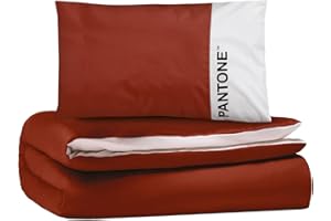 OSAMA HOME PANTONE - Set Copripiumino Una Piazza e Mezza Cotone per Piumone Letto con Sacco Copri Piumino 200x200 Patella 40cm + Federa Cuscini Letto 50x80, Parure Copripiumino Completo Letto Una Piazza e Mezza