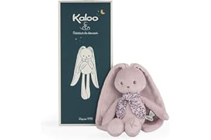 Kaloo - Lapinoo - Rabbit Doll - Baby’s Bi-Material Jersey & Knit Fabric Toy - 9.8"/25 cm - Pink Colour - Ultra-Soft materials - Gift Box - K972202