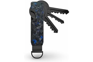 AtEaze Kompakter Schlüssel Organizer aus Metall für bis zu 6 Schlüssel mit D-Ring