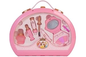 Disney Princess Style Collection Makeup Beauty Tote, Includes Fun Makeup Play Pieces Such As a Perfume Bottle, Lip-Gloss and a Light Up Makeup Compact, Girls Toy Set Ideal For Ages 3+