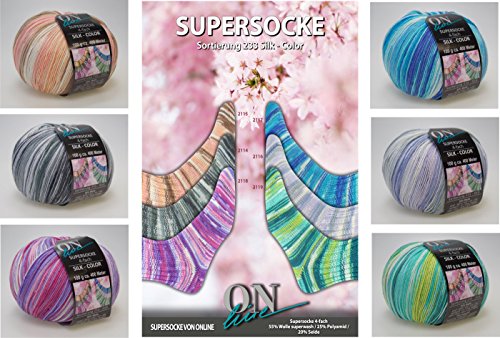 ONline Supersocke Silk-Color 100 g Sockenwolle mit Seide - 2