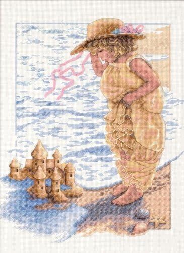 Dimensions Sandcastle Dreams Counted Cross Stitch Kit-11"X14" 14 Count