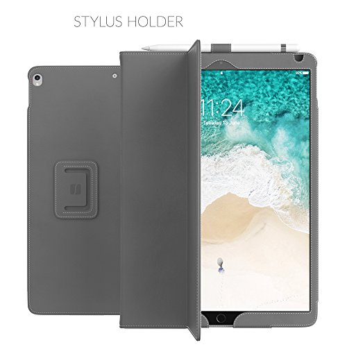 iPad Pro 12.9 (2017) Hülle Grau, Snugg Leder iPad Pro 12.9 (2017) Schutz Klapphülle Case Cover [Lebenslange Garantie] mit Ständer für Apple iPad Pro 12.9 (2017) - 4