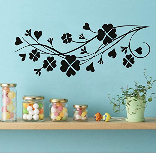 Preisvergleich Produktbild xlei Wandaufkleber Abnehmbare Vier Kleeblatt Kinder Kinderzimmer Dekorationen Wandtattoos Wasserdicht DIY Vinyl Wandaufkleber Selbstklebend Decor105X42Cm
