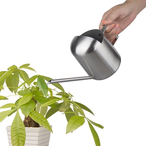 500ml Premium Solid Brushed Stainless Steel Watering Can Garden Office Plant Flower Desk Plant Pot