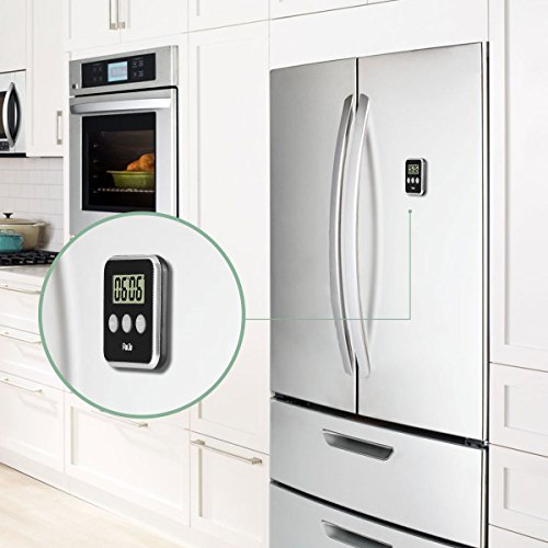 FanJu FJ231 Digital Küche Timer, Big Display, lauter Alarm, magnetische Rückseite, einklappbarer Ständer, einfache Bedienung Mini Countdown Alarm, Schwarz - 5