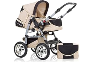 DEIN_BABYLADEN Kombi-Kinderwagen Flash 2 in 1 inkl. Sportsitz und umfangreichem Zubehör in 38 Farben