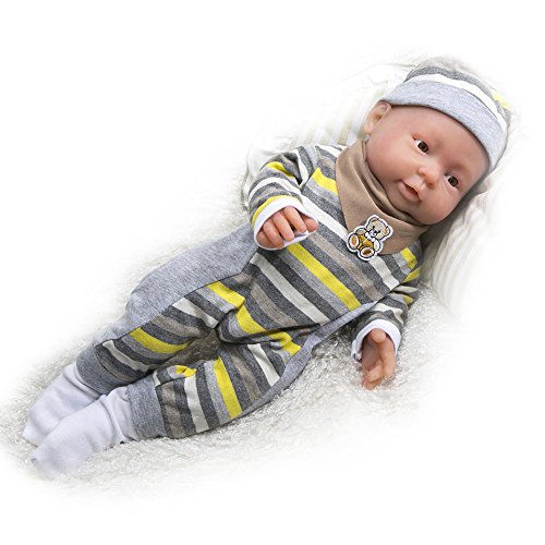 IVITA 16'' 2000g Lifelike Cute Full Body Silicone Baby Toy