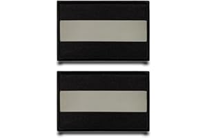 TUYATEZHI 2 Stück Schwarz Reflektierend Lustige Patch Abnehmbare Aufnäher mit Nylon Taktische Flagge Patch Applikation für Kleidung Baseballkappe Taschen Jacke Rucksäcke Draussen Weste