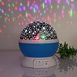 lederTEK, LED Baby Nachtlicht mit USB Kabel Batteriebetrieben Sternenhimmel Sternhimmel 4 LED 360 Grad - 3