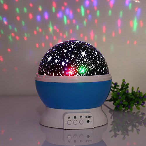 lederTEK, LED Baby Nachtlicht mit USB Kabel Batteriebetrieben Sternenhimmel Sternhimmel 4 LED 360 Grad - 3