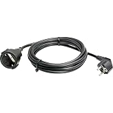 as - Schwabe Extension Cable 5 m, Angled Socket with Ground, Internal | Grounding Extension Cord for Home, Office and DIY
