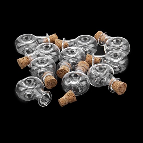 Mini Glass Kork Flasche XO Winebottle Jars Vials Wunsch Flasche Love Note 10 Stk. - 4