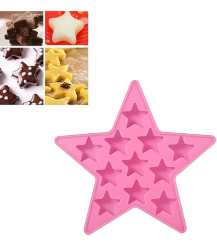 Lot De 3 Bacs à Glaçons En Silicone En Forme D'étoile à Cinq Branches - Moule à Savon En Forme D'étoile - Moule à Glaçons En Silicone Facile à Détacher - Pour