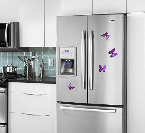 Tinksky 24 Packs Wand Aufkleber 3D Schmetterling Wandtattoo Kühlschrank Magnete Kühlschrank Whiteboard Magnete - 4