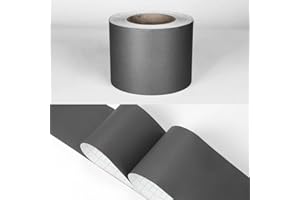 Dostear Bordi Greche Pannelli Adesivi Bordo Adesivo per Pareti Striscia Adesiva Muro Decorativa Greca Adesiva per Parete grigio scuro 5cm X 1000cm