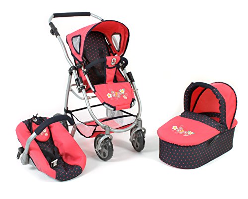 Bayer Chic 2000 637 11 - 3 in 1 Combi EMOTION ALL IN, Dots, Blue/Coral