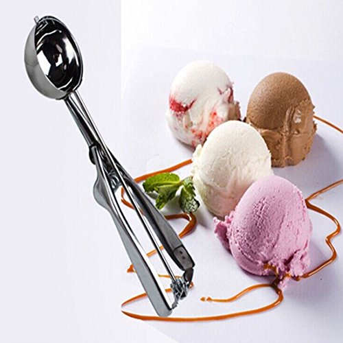 Eiscreme Löffel Edelstahl Frühlings Handgriff Stampfer Plätzchen Scoop Küche Werkzeug - 4