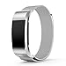 Produktbild Altsommer Armband für Fitbit Charge 2 Milanese Magnetic Edelstahl mit Interlock-VerschlussArmband, Edelstahl Mesh Magnet mit Schnellverschluss Replacement für Damen Herren,Gold (Silver)