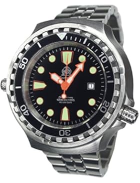 52mm Automatik Taucheruhr - Helium Ventil - Saphir Glas - Edelstahband T0255M