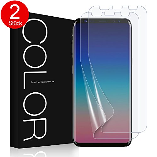 G-Color, pellicola protettiva per Galaxy S9+, 2 pezzi, trasparente, HD Ultra, installazione facile e senza bolle, pellicola in qualità HD