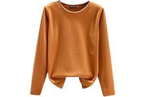 DEBAIJIA Camiseta Térmica de Manga Larga para Mujer, Camiseta Cálida de Otoño Invierno para Mujer, Camiseta Algodón Interior Suave y Ligera