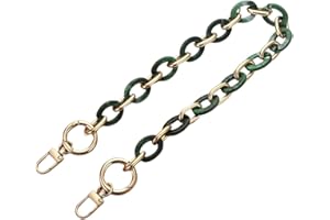 WANYI 40CM Cadena para Bolso Resina Acrílica Cadenas de Metal Correas de Hombro Cadena de Repuesto con Hebillas para Bolsos de Hombro Carteras(Verde)