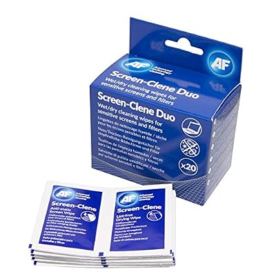 AF International Screen-Clene duo Kit de nettoyage Pochette double antistatiques humides et sèches pour écran LCD