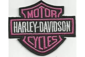 GRACE NNVG Harley Davidson rosa Insignia Sew-hierro-en parche bordado motorista moto Chopper corcho placa