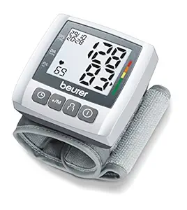 Beurer BC 30 Fully automatic blood pressure and pulse measurement wrist blood pressure monitor with Cuff size 13.5-19.5,5 years warranty, Grey, 1 Count (Pack of 1) (650.50)