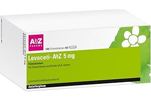 ABZ PHARMA Levoceti-AbZ 5 mg Filmtabletten: Mit Levocetirizin gegen die Symptome von Heuschnupfen, chronischer Nesselsucht und ganzjährigen Allergien wie Hausstaub- oder Tierhaarallergien, 100 Filmtabletten