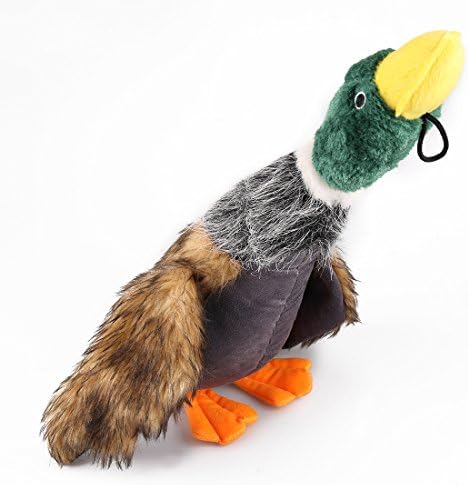 tichiqk Large Duck Dog Toy, Squeaky Interactve Plush Mallard Dog Chew Toy for Medium Large Dogs, 16.15 inch