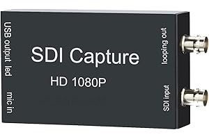 POMIACAM SDI to USB Capture Card Video Converter Adapter 1080P SDI Input to USB 3.0 Output for Live Streaming Mini Converter SDI Compatible Video and Audio to Computers Plug and Play