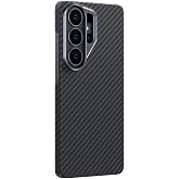 Senon Galaxy S26 Ultra Kılıf M-safe Şarj &Ouml;zellikli 1500D Aramid Fiber Senon Karbon &Ouml;zel Serisi Kapak