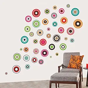 Decals Design Polka Motifs Wall Sticker (PVC Vinyl, 60 cm x 90 cm, Black)