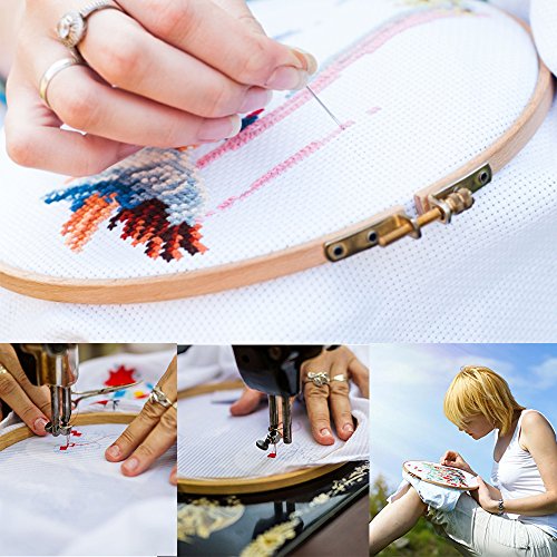 JJOnlineStore – Aida-Stoff, Baumwolle, 14 Count, Kreuzstich DIY, Weiß, weiß, 100 x 110cm / 39″ x 44″ - 5