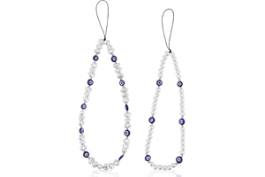 LUTER 2 szt. Koralik Phone Charm, Okragle o Specjalnym Ksztalcie Koralik Phone Lanyard Zapobiegajace Zgubieniu Pasek na Nadgarstek do Telefonu Uroczy Brelok do Telefonu dla Mezczyzn Kobiet Par