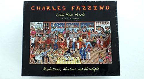 MANHATTAN, MARTINIS AND MOONLIGHT Puzzle 1000 Piece by Fazzino
